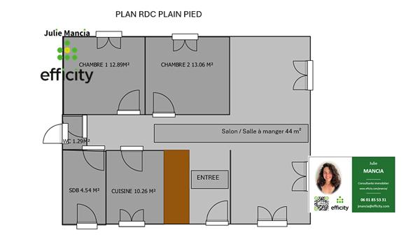 Maison 4 pièces - 108 m² Exclusivité efficity