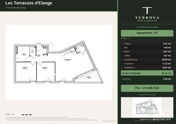 Appartement (neuf) à vendre 3 pièces 65 m² Thionville