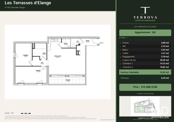 Appartement (neuf) à vendre 3 pièces 75 m² Thionville