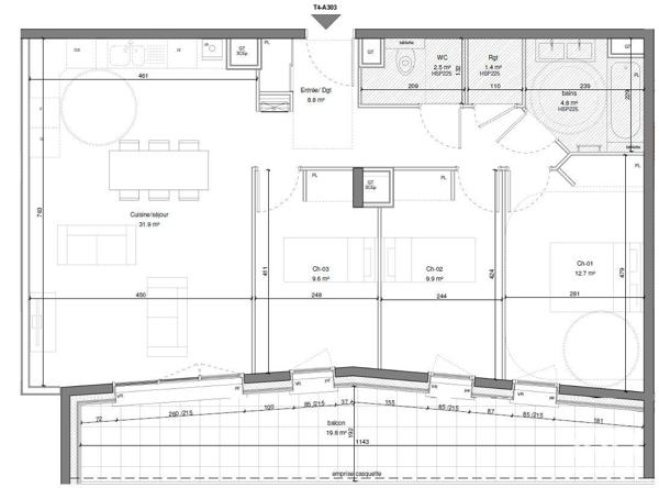 Appartement à vendre 4 pièces 81 m² Eybens