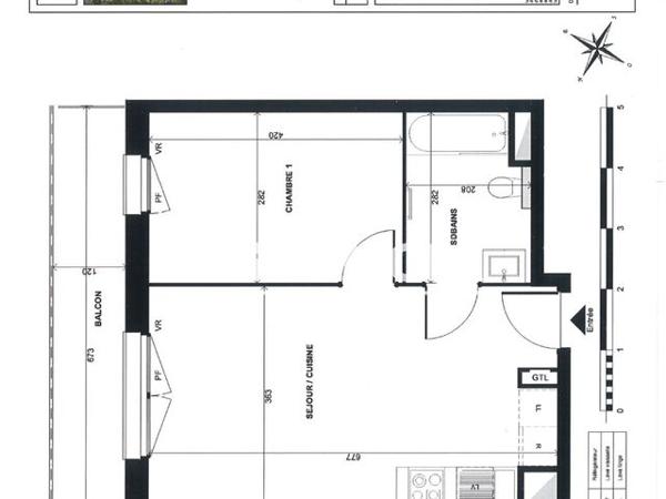 Location Appartement 2 pièces 41.2 m² - 10 RUE ANGELA DAVIS APT C204 // PPT WILLERY GUILBERT Lens 62300