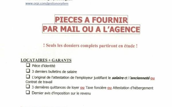 Appartement à louer