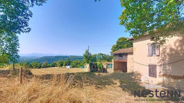 A Vendre Ancien Corps de Ferme à Rénover avec Dépendances, Jardin Vue Pyrénées Secteur Ste Croix Volvestre Environnement Campagne