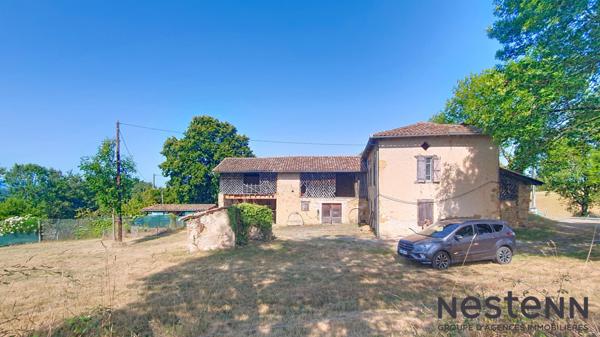 A Vendre Ancien Corps de Ferme à Rénover avec Dépendances, Jardin Vue Pyrénées Secteur Ste Croix Volvestre Environnement Campagne