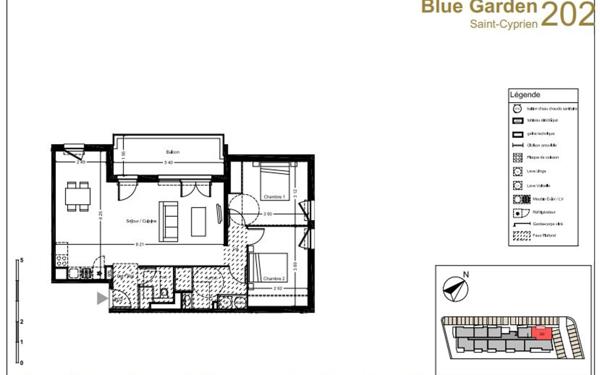 Appartement à vendre    2 pièces • 76,30 m2 Saint-Cyprien