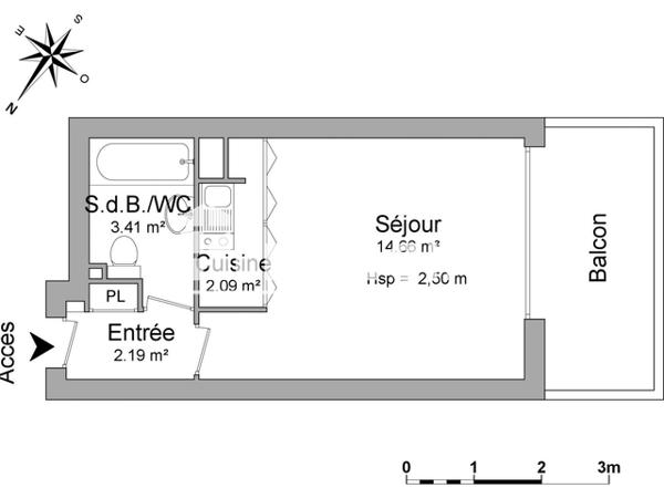 Location Studio 22.35 m² - 730 CHEMIN CURET BAS Six Fours Les Plages 83140