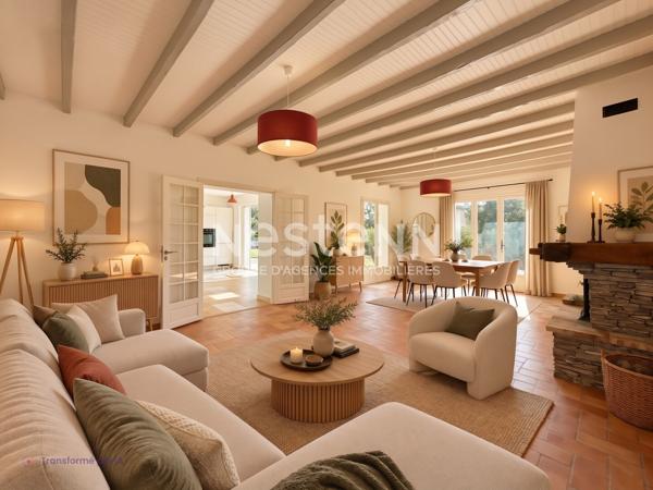 A VENDRE-LA CRAU Maison de plain-pied 157 m² -Terrain de 2 494 m² avec potentiel de division