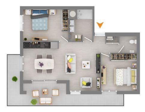 Appartement à vendre 3 pièces 60 m² Villeneuve-de-la-Raho