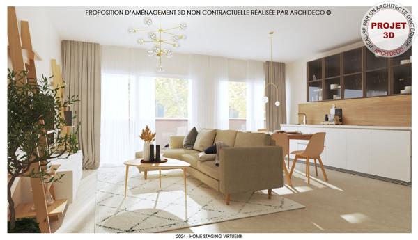 MONTAUBAN, centre ville, T4 traversant, ascenseur au palier, garage, loggia