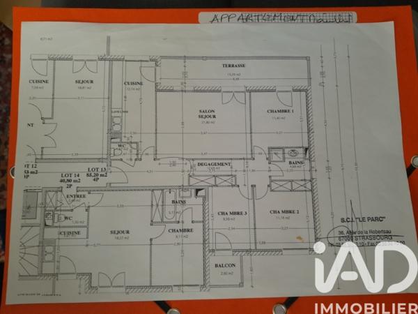 Appartement à vendre 4 pièces 85 m² Haguenau