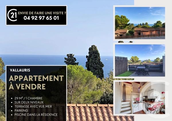 Appartement Duplex à vendre  2 pièces - 30 m 2   VALLAURIS  - 06