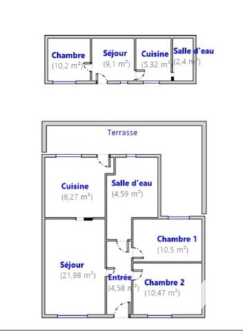 Maison à vendre 3 pièces 85 m² Vitry-sur-Seine