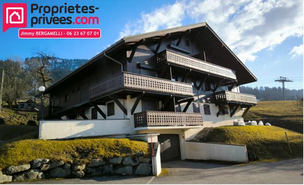 Praz-sur-Arly  Appartement T2 skis aux pieds avec vue dégagée sur le Mont Charvin
