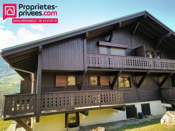 Praz-sur-Arly  Appartement T2 skis aux pieds avec vue dégagée sur le Mont Charvin