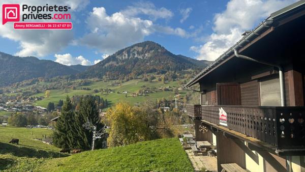 Praz-sur-Arly  Appartement T2 skis aux pieds avec vue dégagée sur le Mont Charvin