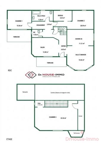 Maison à vendre 5 pièces de 122 m²