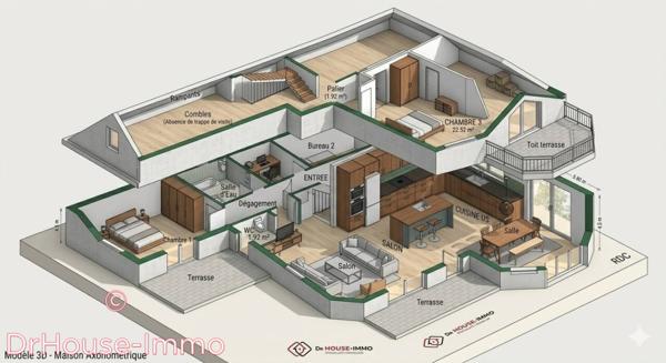 Maison à vendre 5 pièces de 122 m²
