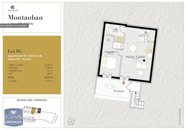 Appartement à louer 2 pièces 45.21m² Montauban (82000)