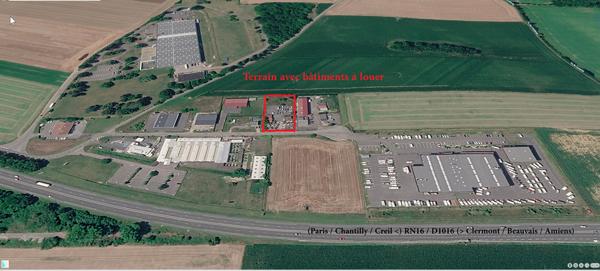 Terrain commercial /artisanal avec bâtiments - Rantigny 3244 m2