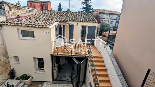 Cœur LANSAGUES : Maison 120m2 + Extérieur + Garage