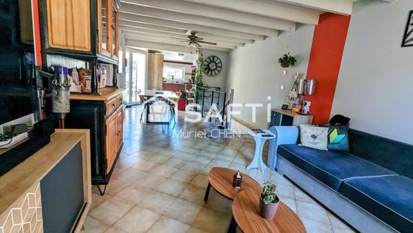 Cœur LANSAGUES : Maison 120m2 + Extérieur + Garage