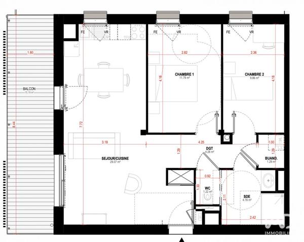 Appartement à vendre 3 pièces 62 m² Saint-Nazaire