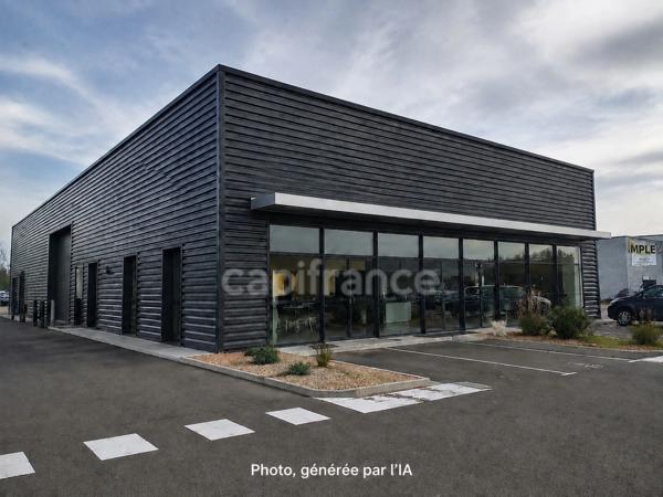 Local commercial de 660 m2 avec grandes vitrines et parking sur une parcelle de 5.000 m2 en zone d'activités