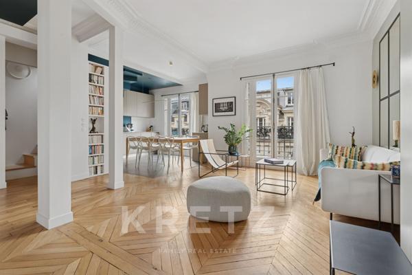 Élégant duplex avec balcon, au calme, à Passy