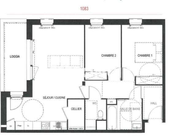 Location Appartement 3 pièces 65.99 m² - RESIDENCE MONTESQUIEU - 22 RUE MONTESQUIEU PORTE 26 Amiens 80000