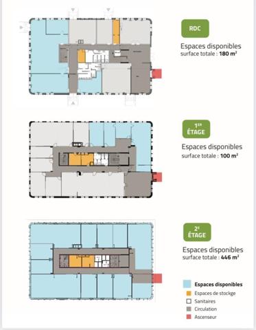 Location bureaux 726 m² La Ville-aux-Dames