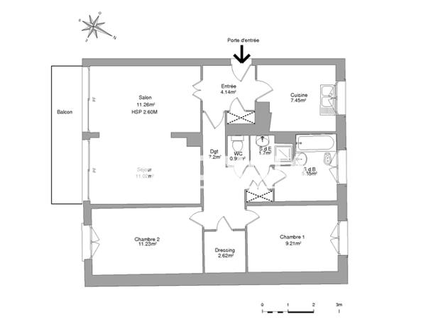 Location Appartement 3 pièces 72.17 m² - 11 ALLEE MARRONNIERS-CHEN Orleans 45100