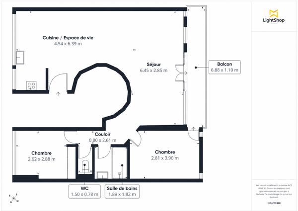 Emplacement rare ! 3 pièces traversant 73 m² - Balcon 7m² - Place de la réunion