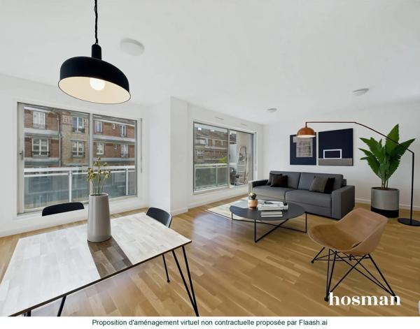 Spacieux et lumineux appartement de 4 pièces de 104 m² avec balcon - Rue de Ménilmontant, Paris