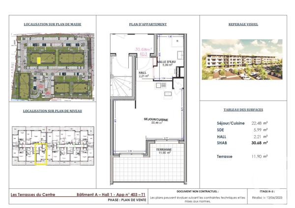 Appartement Studio Cabine à vendre  1 pièce - 28,22 m 2   SANTA LUCIA DI MORIANI  - 202