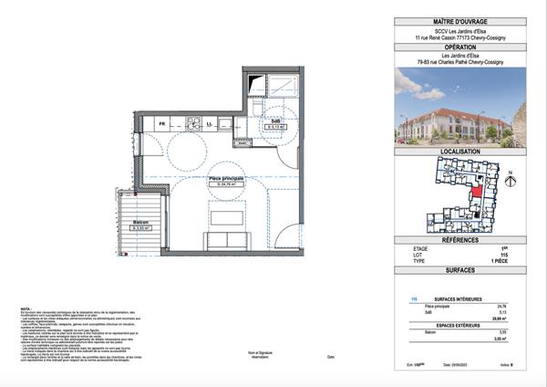 STUDIO dans programme neuf "Les jardins d'Elsa"
