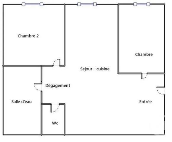 Appartement à vendre  3 pièces - 48,01 m 2   PARIS  - 75015