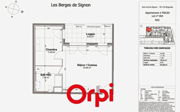 Appartement à vendre    2 pièces • 43,44 m2 Brignoles