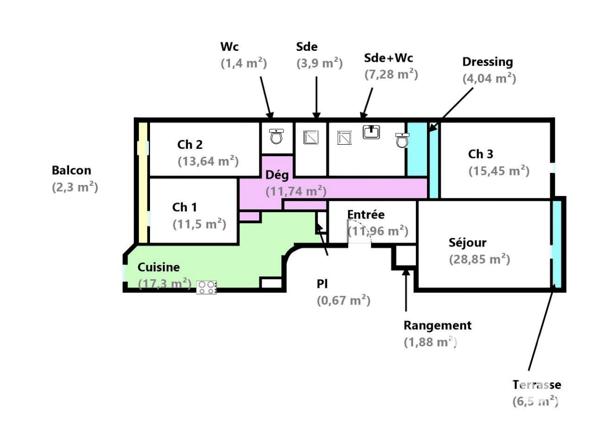 Appartement à vendre 5 pièces 133 m² 