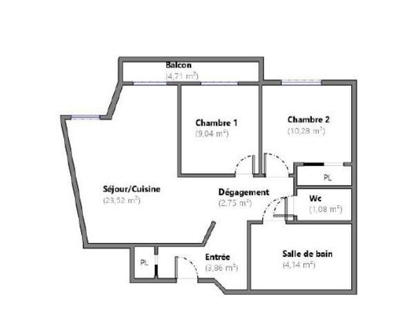 Appartement vendu loué dans résidence ravalée