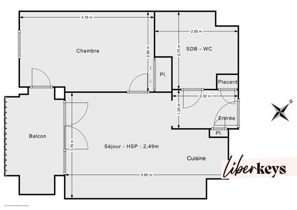 Appartement deux pièces avec balcon | 41m² | Calme et lumineux | Rue de l'Ourcq, Paris 19eme