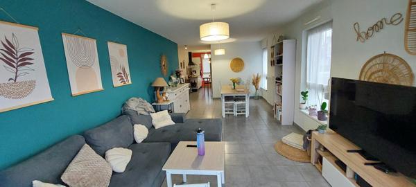Beau 3 pièces de 76m², balcon, garage, parking, vendu loué