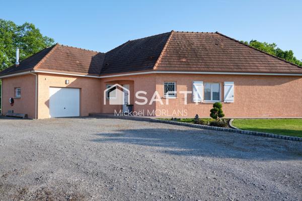 Maison de plain pied 150m2, 6 pièces, 3 chambres, bureau