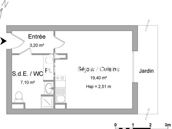 Location Studio 30 m² - 51 ALLEE CLAUDE DEBUSSY Gujan Mestras 33470