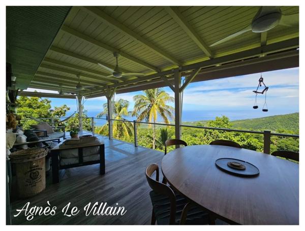 Villa + Appartement T3 Vue Mer et Morne avec Piscine sur 3 500 m2