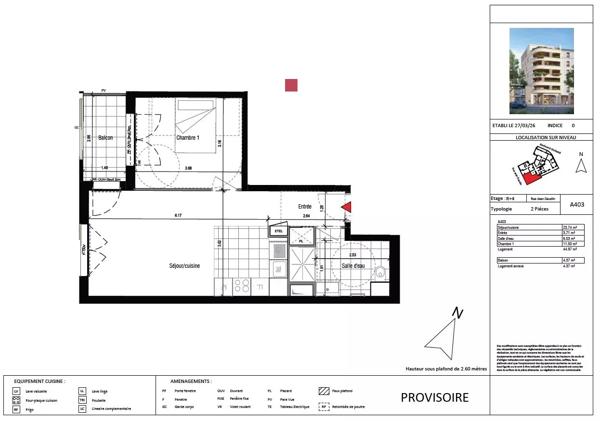 PARIS 15EME – appartement neuf 2 pièces avec balcon et plancher rafraichissant