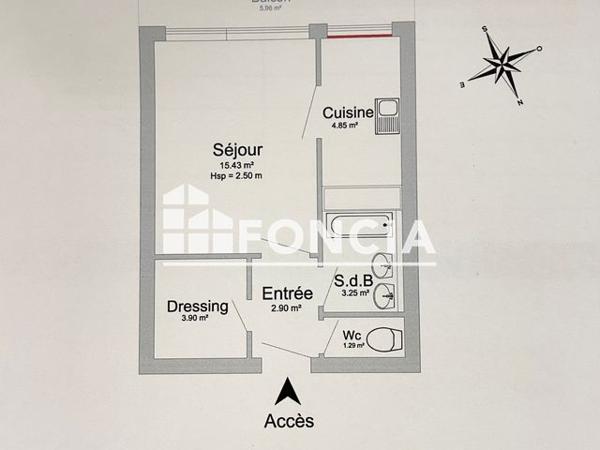 À vendre Studio 31.59 m² - Le Plessis-robinson 92350