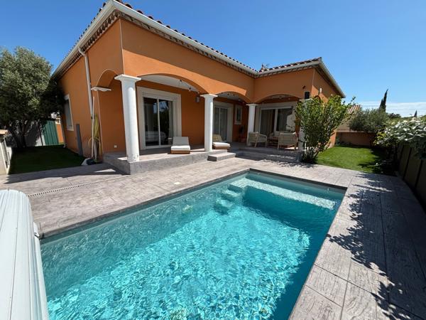 Villeneuve-lès-Maguelone (34750) Villeuneuve-les-Maguelone, Maison 126m2 sur terrain 400m2, piscine et garage