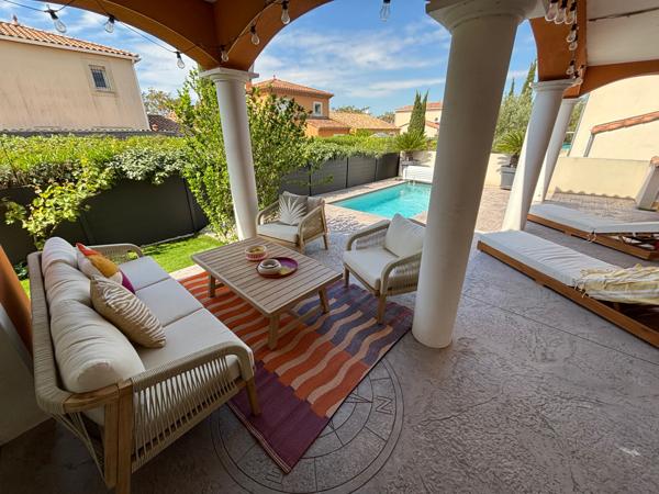 Villeneuve-lès-Maguelone (34750) Villeuneuve-les-Maguelone, Maison 126m2 sur terrain 400m2, piscine et garage