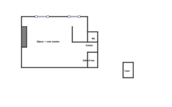Appartement Le Pre Saint Gervais 1 pièce(s) 21 m2