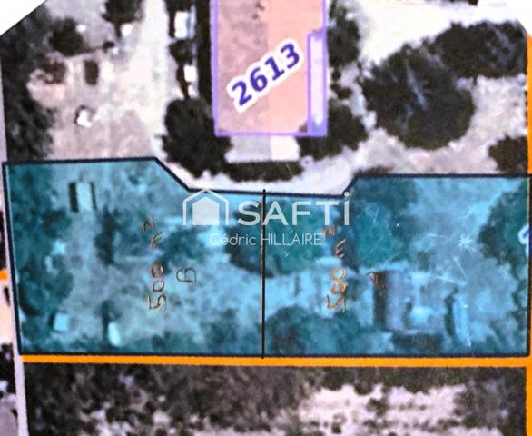 Terrain constructible de 500M²  non viabilsé